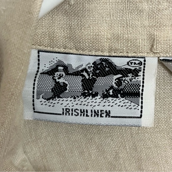 Richard Malcolm Woman’s 1X 100% Irish Linen‎ Eyelet Detail Button Up Cream Tunic - Picture 2 of 11